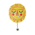 Enesco Allen Designs Blooming Bright Smiling Sun Sculpted Pendulum Wall Clock, 10.24 Inch, Multicolor