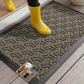 GORILLA GRIP Waterproof All-Season WeatherMAX Doormat - 35x23 Natural Rubber, Stain & Fade Resistant, Easy Clean Slate Geometric