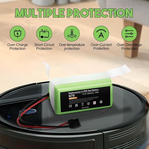 Upgraded 5000mAh 14.4V Replacement for covacs Deebot N79 N79S N79W deebot 500 DN622 DN622.11 Replacement for Eufy RoboVac 11 11S 11S MAX 11C 12 15C 15CMAX 15T 15MAX 25C 30C 30 35C G30 G32PRO G10