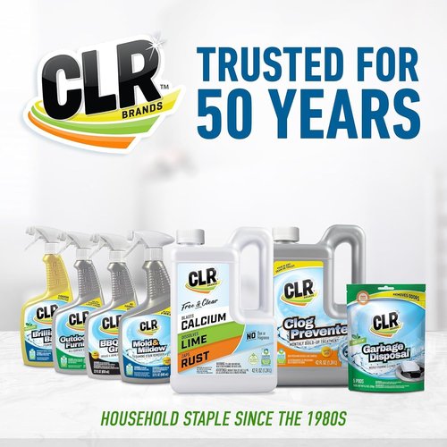 CLR Brands® Mold & Mildew Bleach-Free Free & Clear Stain Remover, No Dyes or Fragrances, 26 Oz Bottle (Pack of 1)