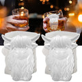 SIUPER 3D Highland Cow Ice Cube Silicone Molds Tray for Whiskey, Cocktail, Drink, Bar; Rich Details. Fun Animal Mold for DIY Taba Squishy Chocolate Soap Candle Resin Gift for Women Girls Boys; 2 Pack