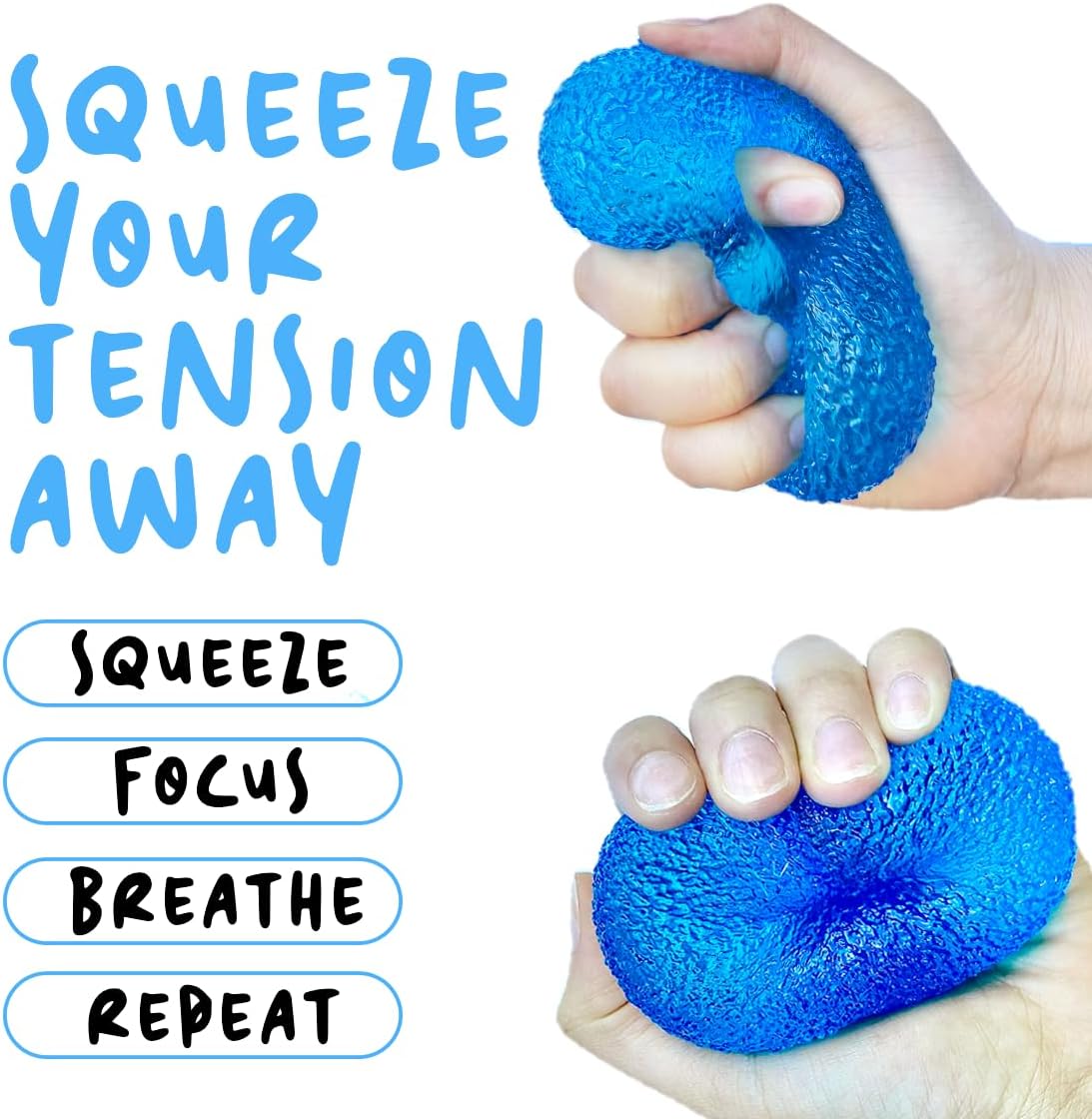 Skiennix Donut Stress Ball - Cute Squishy Fidget Toy for Stress Relief - 2.75" Size