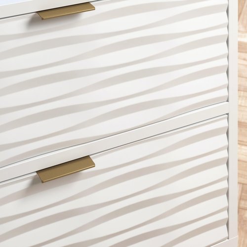 Sauder Morgan Main 2 Drawer Side Table, White Finish