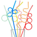 Cinco De Mayo Fiesta Party Supplies Decorations-30PCS Crazy Straws for Kids Birthday Party Favors Decor,Reusable Plastic Drinking Straws for Classroom Activities Goodie Bags Stuffers Gift Carnival