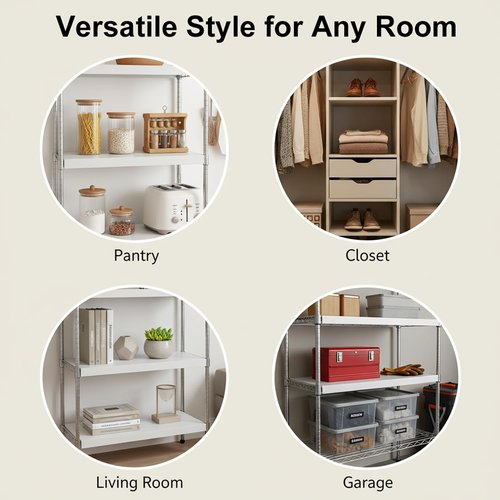Wire Shelf Covers 4Pcs, 30x12x3 in, Durable PVC Shelf Cover for Wire Shelving Pantry, Kitchen Faux Wood Rack Covers, Moisture-Resistant & Easy-to-Clean Organizer Liners, #1 White