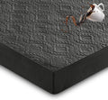 Sufdari Twin Waterproof Mattress Cover - Breathable & Noiseless Quilted Bed Pad | Ultra Soft Dark Grey, Fits 8-18" Deep Pocket