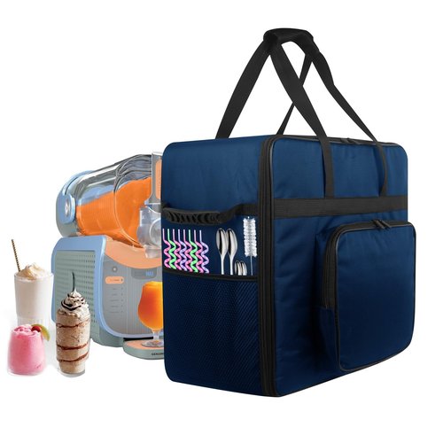 Slushie Machine Travel Bag Frozen Drink Maker Carrying Case Waterproof Nylon Storage Bag for Ninja SLUSHi Max | XXL Smart Frozen Drink Maker FS605/Ninja Slushie Machine FS605SG /FS605IV,150oz