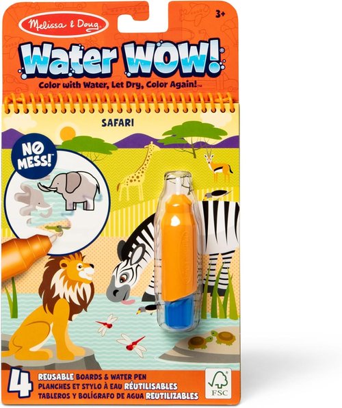 Melissa & Doug Water Wow! Reusable Safari Activity Pad - Eco-Friendly & Fun for Kids