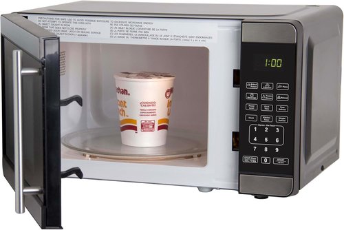 Avanti Microwave Oven - 700 Watts Compact Design with 6 Pre-Cooking Settings | 0.7 Cu.Ft. Metallic Finish