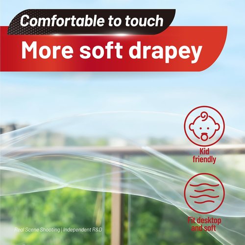 Plastic Table Cloth, 310 Ft X 54 In Disposable Tablecloth Clear Table Cover Roll with Any Cut Sliding Cutters Premium Clear Plastic Tablecloth for Picnics, Parties, Birthdays, Weddings Weddings