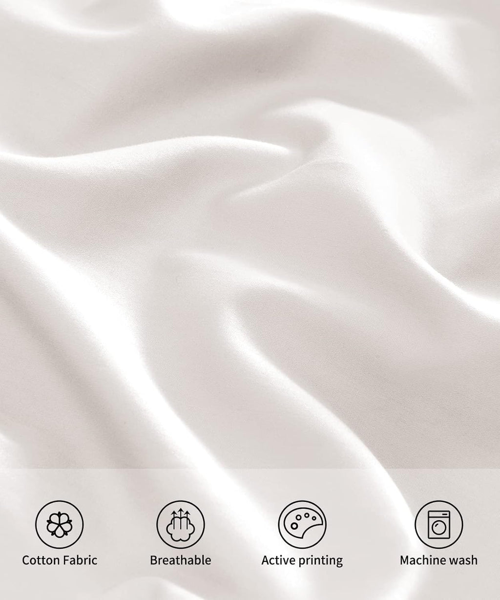 Warmstar King Size Cotton Pillow Cases - Set of 2, 600 Thread Count, Soft & Breathable, White 20x36 Inches