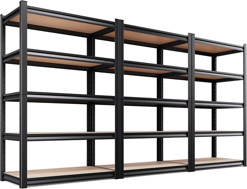**Regine Switzerland Heavy Duty Garage Shelving - Adjustable 5-Tier Metal Storage Unit | 2050 lbs Capacity, 78"x46"x20"**