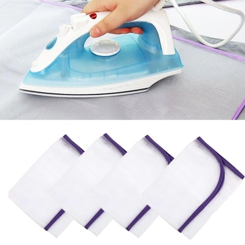 Wmzjnljy 4pcs 40 * 60cm Protective Ironing Scorch Mesh Cloth Heat Resistant Ironing Cloth Protective Insulation Pad for Easy Ironing and Protection(J31-4)