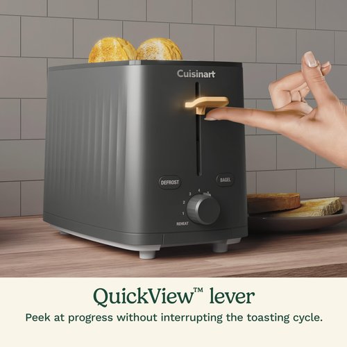 Cuisinart Soho™ Collection 2-Slice Toaster, 7 Toaster Setting, Defrost, Reheat, and Bagel Setting, Convenient Rear Cord Storage, Black, CPT-7BK