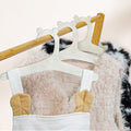 Wooden Hangers for Baby Closet - Natural Wooden Hanger for Clothes & Pants - Anti-Slip Wood Baby Hangers Usable Newborn to Toddler for BabyCloset Organizer, ChildrenHangers, PetHangers (6Pcs - 5mm)