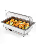 Chafing Dish Electric Buffet Set,9 QT Stainless Steel Food Servers and Warmers with Temperature Control for Wedding and Parties