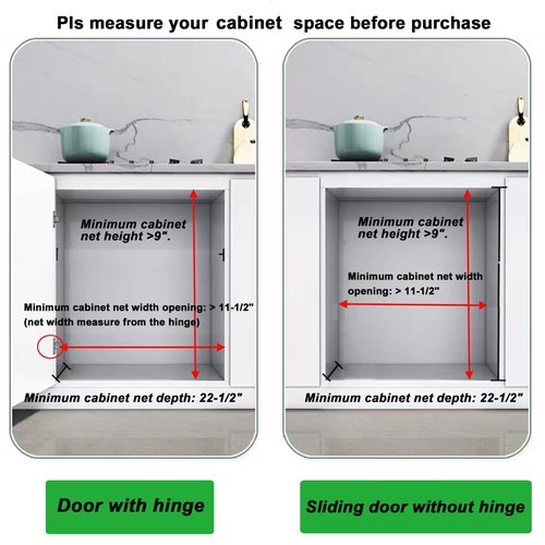 DINDON Pull Out Cabinet Organizer for Pans, Cookie Sheet, Bakeware, Cutting Board, Slide Out Kitchen Cabinet Storage Organizer Rack, 10.5''W X 21"D X 7.5"H, Wood