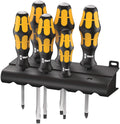 Wera 932/6 Screwdriver Set - 6-Piece Kraftform Plus with Convenient Rack for Easy Storage