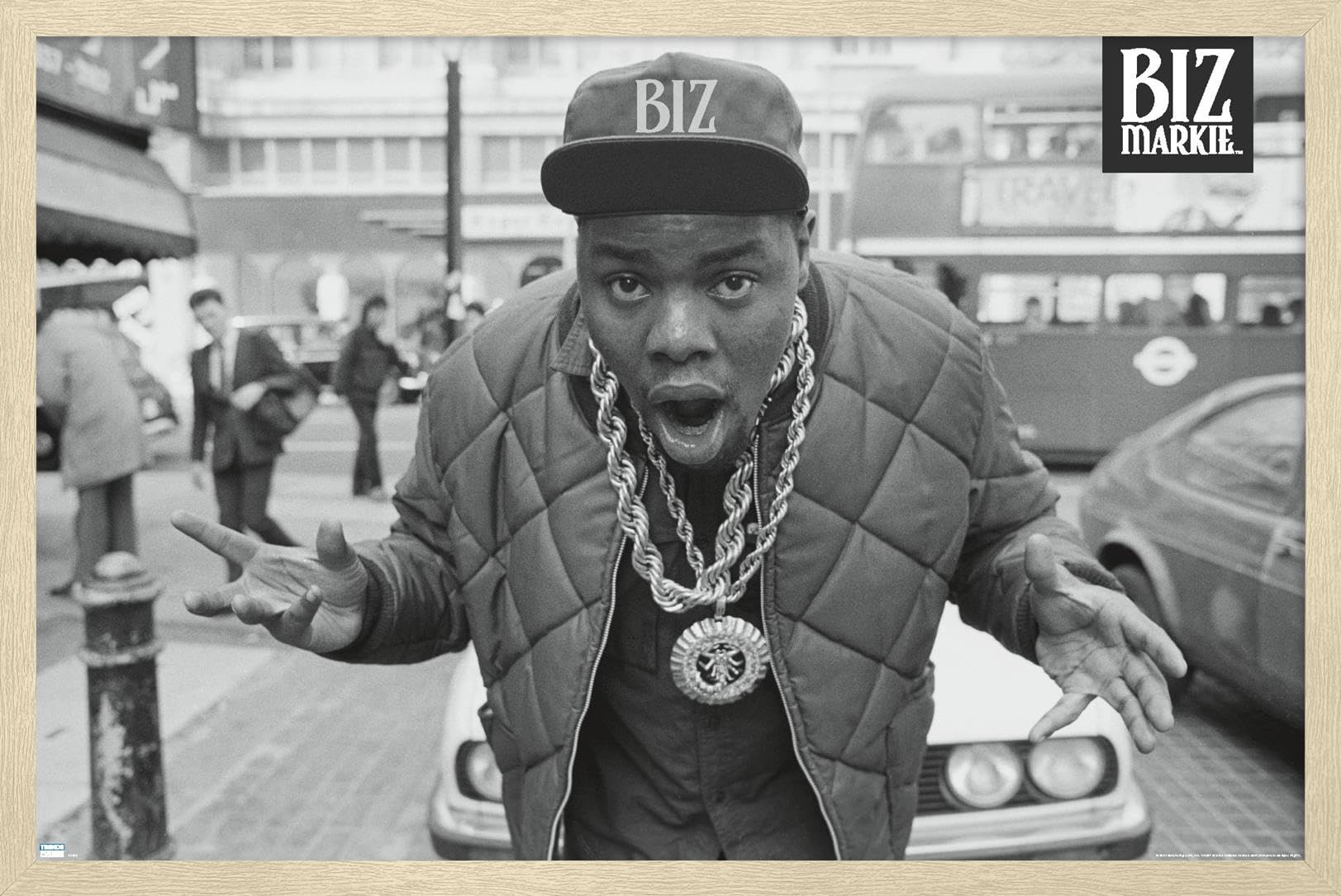 Trends International Biz Markie - London Street Wall Poster, 22.4L x 14.7W, Blonde Framed Version