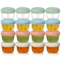 VITEVER 16 Pack 2 oz Salad Dressing Container to Go, Small Condiment Containers with Lids for Lunch Bento Box, Reusable Plastic Snack Jars, Deli Containers, Colorful Sauce Cups, Dishwasher Safe