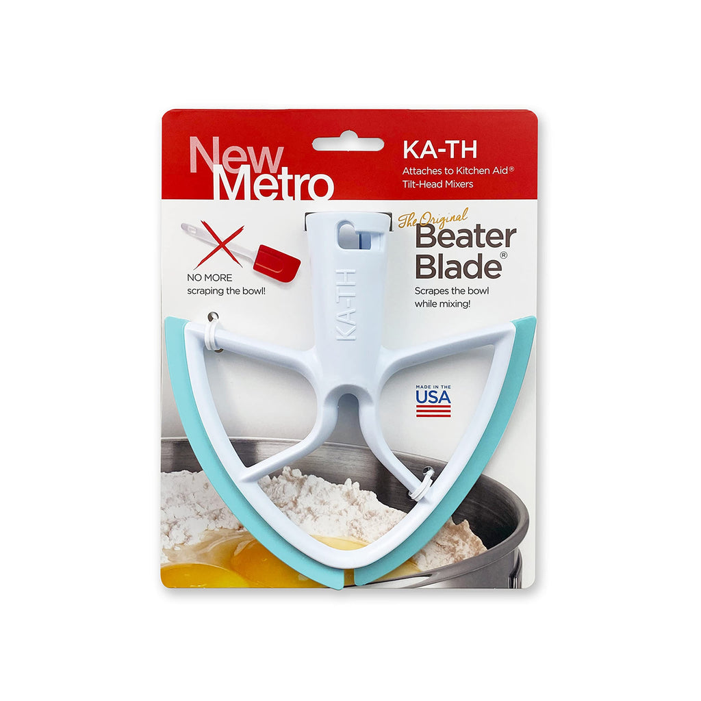 New Metro Design KA-THAQ Original Beater Blade Compatible w/KitchenAid 4.5-5 Qt Tilt-Head Stand Mixers, Aqua