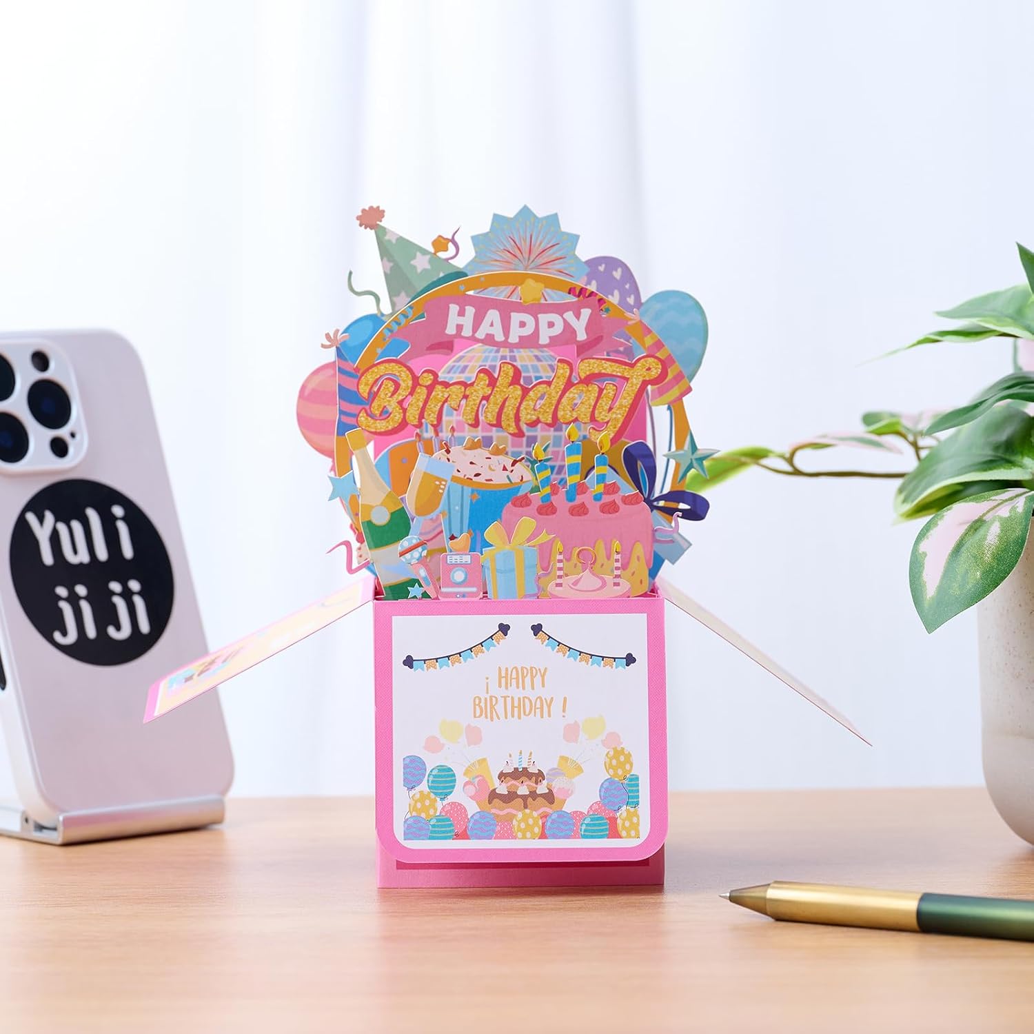 3D Pop Up Birthday Card - Unique Cake Design Gift Box for Adults & Kids | Handmade Celebration Card 6.5 x 7.5 Inches