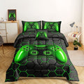 ROWADALO 6 Pieces Bed in A Bag Gamer Bedding Set for Boys Kids Adult Gaming Comforters Set,Boys Bed in A Bag Set Full Size Comforter with Fitted Sheet Flat Sheet Pillowcase pillowsham,DJTH5026Full
