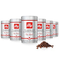 illy Whole Bean Coffee, Classico Medium Roast, 100% Arabica, Premium Italian Coffee, Ideal for Espresso, Drip, Moka and French Press Brewing, 8.8oz, 6 Pack