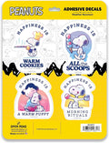 Peanuts Happiness Adhesive Vinyl Decals - Heartwarming Snoopy & Friends Sticker Set, 1 Pack (4 Count)