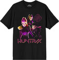 Huntrix Kpop Demon Hunters T-Shirt - Stronger Together Black Crew Neck Short Sleeve