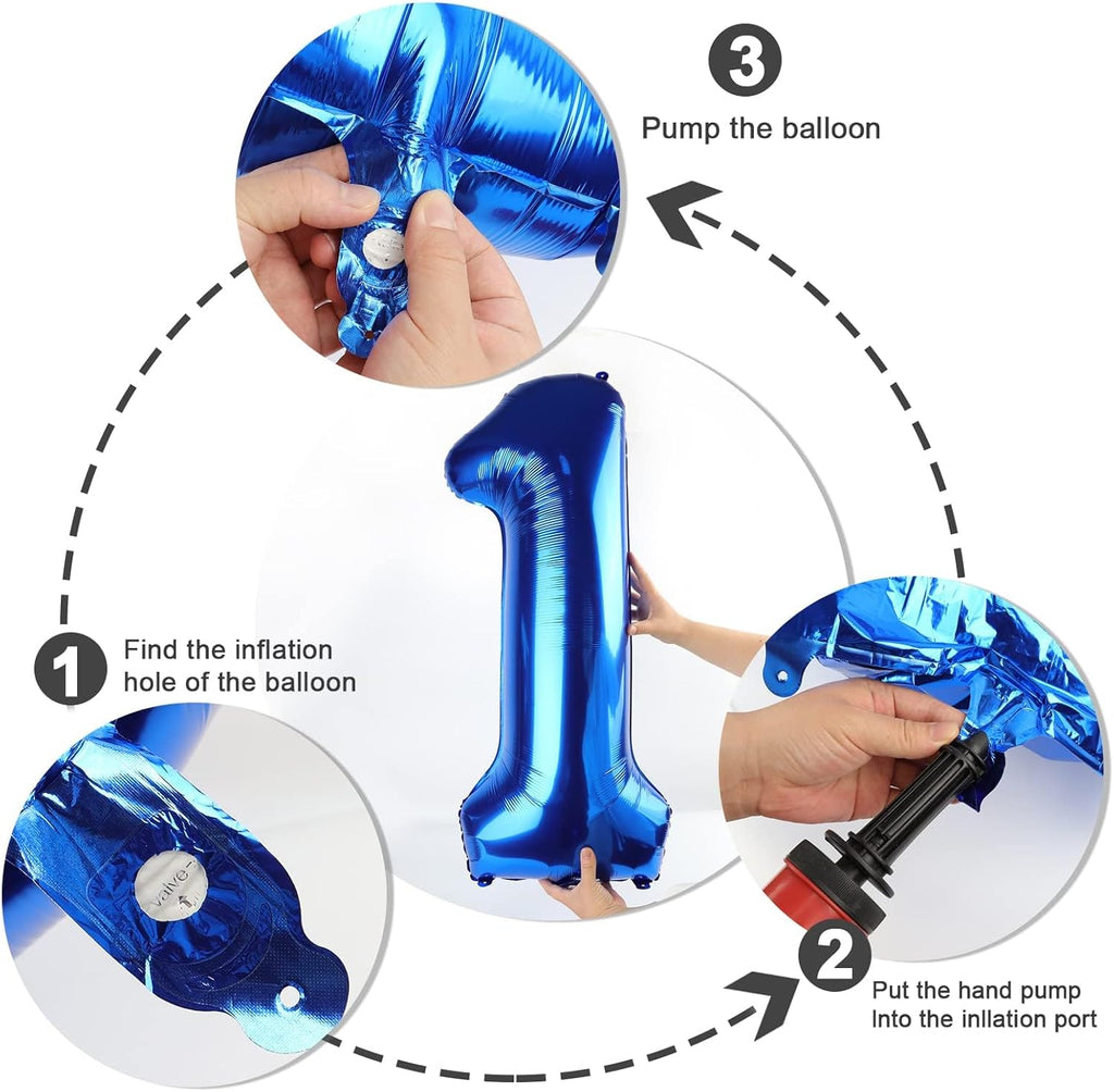 Number 17 Balloon - 40 Inch Dark Blue Foil Decoration for 17th Birthday & Anniversary Celebrations