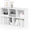 Furinno LUDER 5-Cube Bookshelf - Reversible Design, Easy Assembly, White | Perfect for Living Room & Home Office