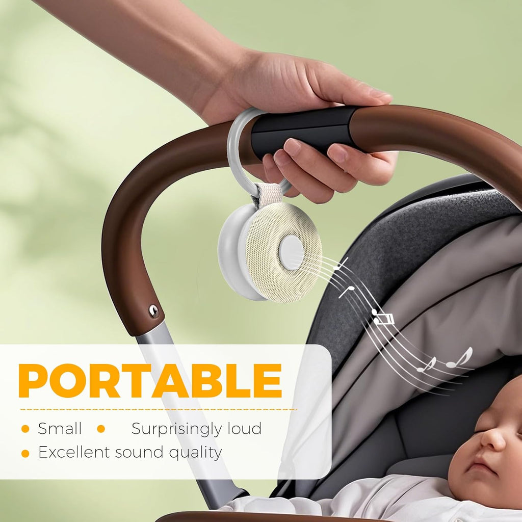 Portable Sound Machine - White Noise for Baby Sleep | 15 Soothing Sounds & 7-Color Night Light