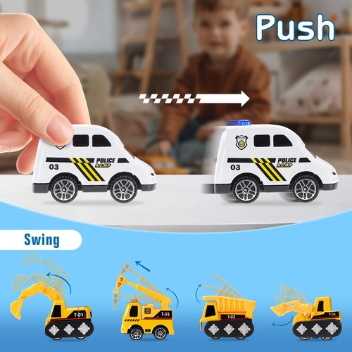 Christmas Advent Calendar 2025, 24 Days Alloy Pull-Back Cars Blind Box, 24 Unique Vehicles for Kids, Boys,Girls & Toddlers as Christmas Countdown Toy Holiday Gift