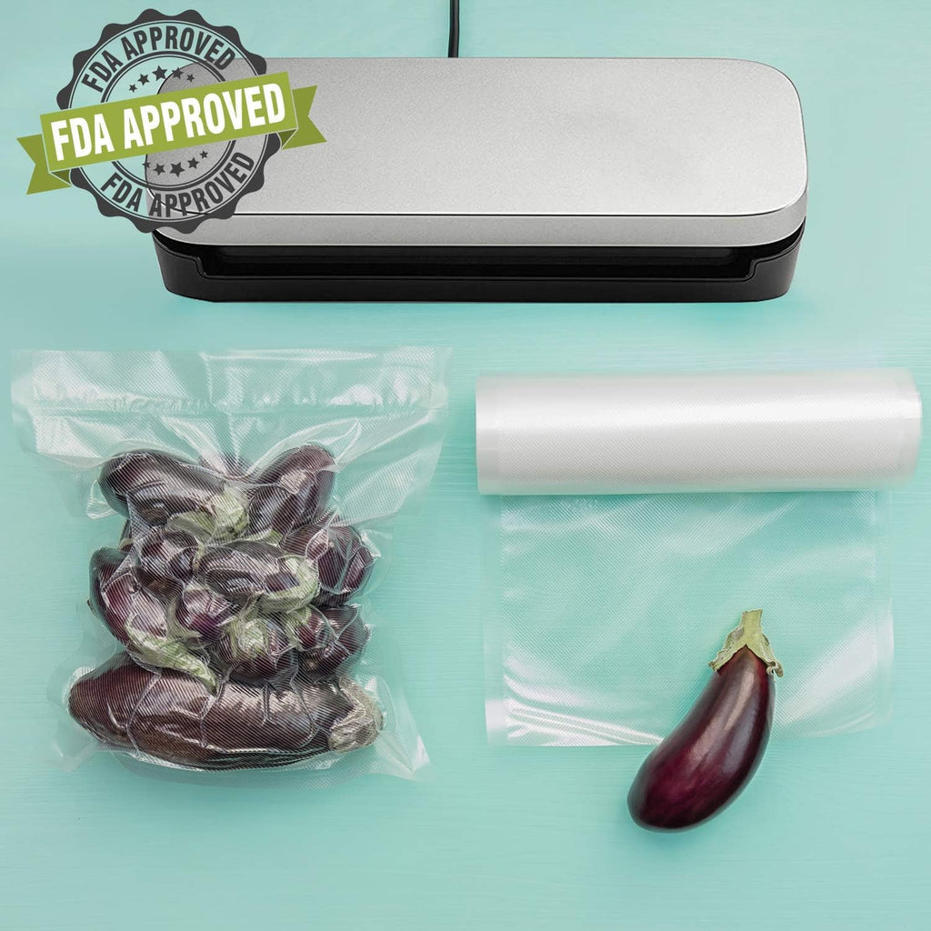 Potane Vacuum Sealer Bags - 6 Pack of Thickened, Smell-Proof & Puncture-Resistant Bags | 11"x20' & 8"x20'