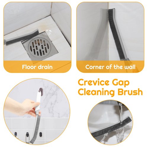 SUOXU Household Thin Cleaning Brushes,2pcs Hard Bristle Grout Scrub Brush Tool for Cleaning Tight Spaces in Home Kitchen Bathroom