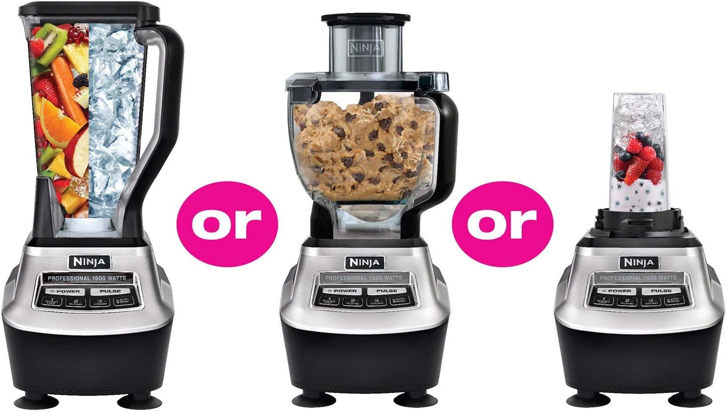 Ninja BL773CO Food Processor - Powerful Blender with 67 Oz Capacity - Black (Renewed)