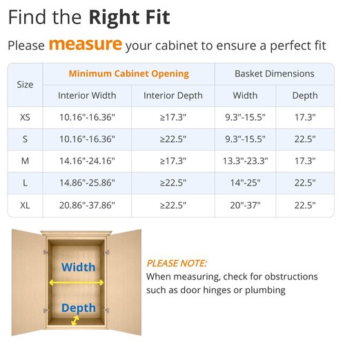 KIKIBRO Expandable Pull Out Drawer Cabinet Organizer, Adjustable Width Bottom-Mounted Slide Out Storage Shelves for Cabinets, Required Cabinet Size (14.16"~24.36", D≥17.3"), 2 Pack