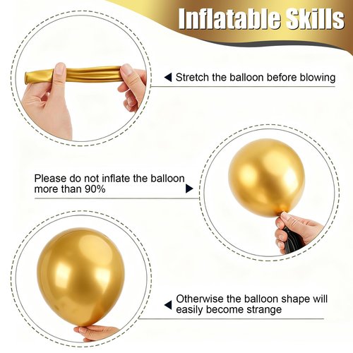 50th Happy Birthday Balloons Black and Gold, 60Pcs Pack 12inch Vintage Tasteful Latex Balloon Birthday Party Deocorations Supplies for 50 Year Old Him Her Men Women