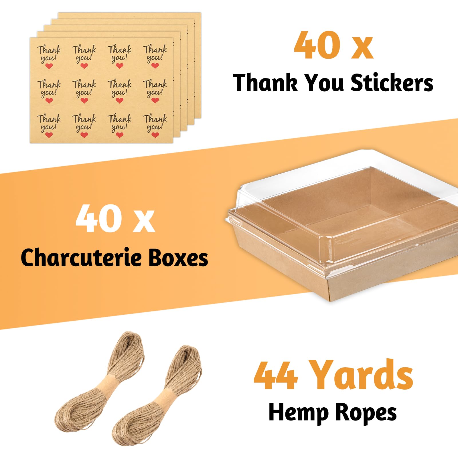ZORRITA 7 x 7 x 4 Inches Paper Cake Boxes with Clear Lids, 40 Pack Disposable Charcuterie Boxes Square Food Containers for 4-6 Inch Cake, Dessert, Pie, Cupcake, Bakery (Brown)