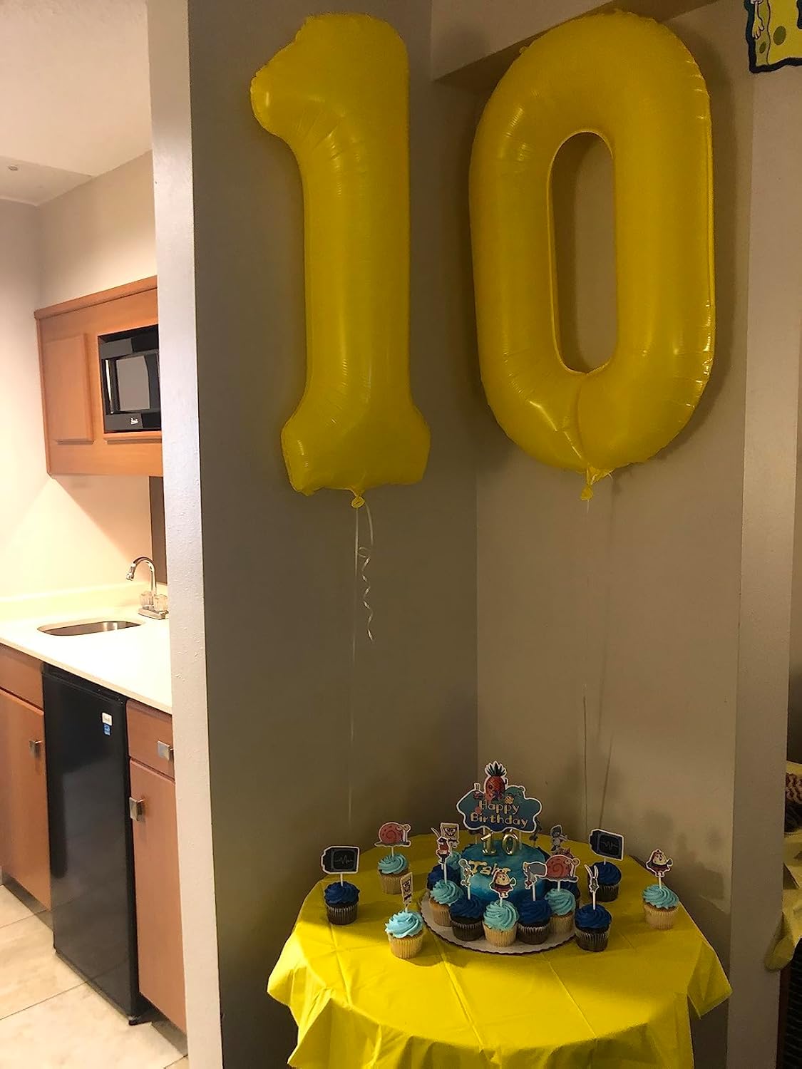 Number Balloons - 40 Inch Yellow '1' Balloon for 1st Birthday Party Decorations & Baby Showers