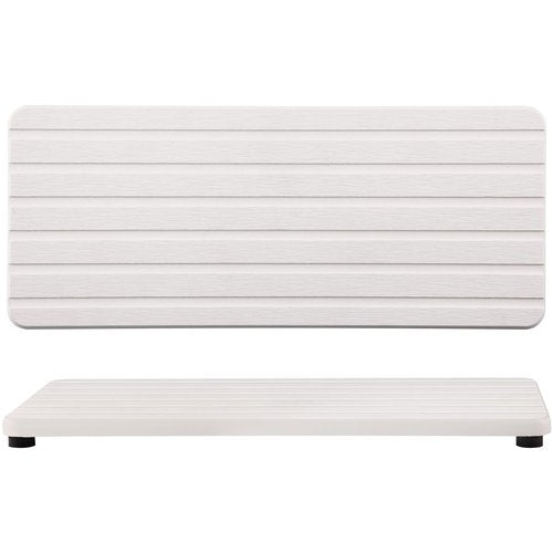 NiuYichee 2 PCS Water Absorbent diatomite Coasters, 9.5" x 4" Water Absorbing Stone Tray for Sink, Stone Drying mat for Kitchen Counter, Stone soap Tray Used for Hand Soaps & toiletries & Plants
