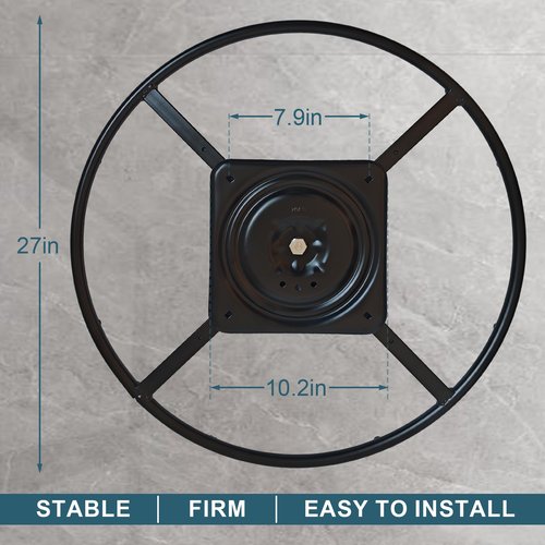Racfenick 27" Recliner Swivel Ring Base Replacement with Plate,Heavy Duty Furnitures Sofa Chair Swiveling Bottom Parts (27inch/685mm)