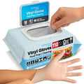 Keppi 110 Pack Clear Vinyl Gloves – Disposable, Latex-Free, BPA-Free, Powder-Free – Food Safe Plastic Gloves for Cooking, Cleaning, Food Prep, Catering, BBQ, Baking & Restaurant Use - (Medium)
