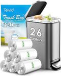 Teivio 2.6 Gallon 320 Counts Strong Trash Bags Garbage Bags, Bathroom Trash Can Bin Liners, Small Plastic Bags for Home Office Kitchen Kitchen (Clear)