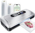 AirLock Vacuum Sealer Machine - 10-in-1 Food Sealer with Digital Timer & Built-in Cutter | Compact Stainless Steel Design