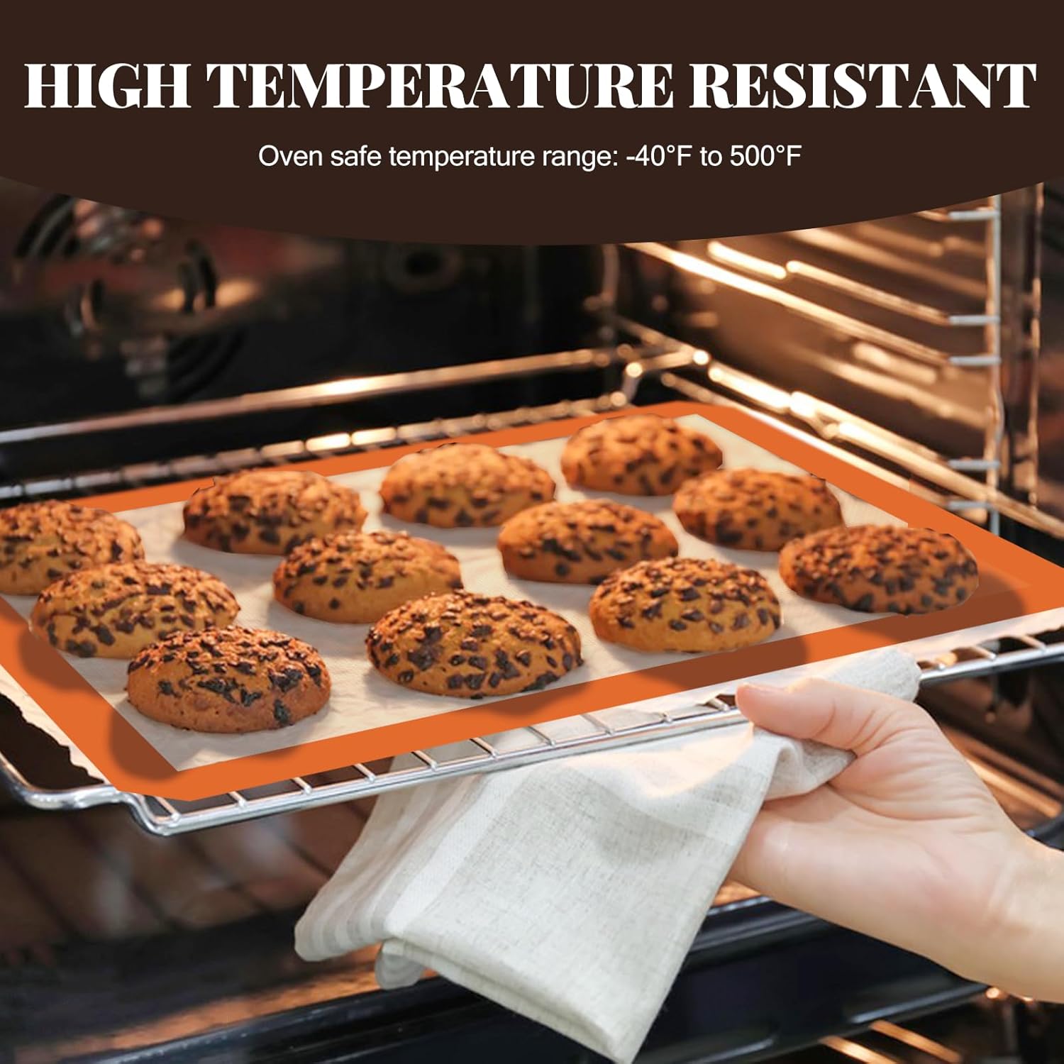 Silicone Baking Mat Set - Non-Stick, Food Safe Reusable Mats for Cookies & Bread | Perfect for Oven Use