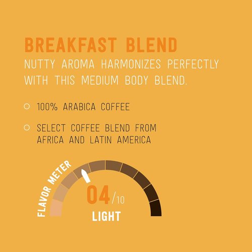 Happy Belly Decaf Light Roast Coffee Pods - Breakfast Blend for Keurig 2.0 | 100 Count