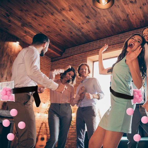 Vinsot 6 Sets Baby Shower Games Bridal Funniest Baby Shower Play, Interactive Shaking Balls for Boy or Girl, Table Tennis Twerk Game (Pink)