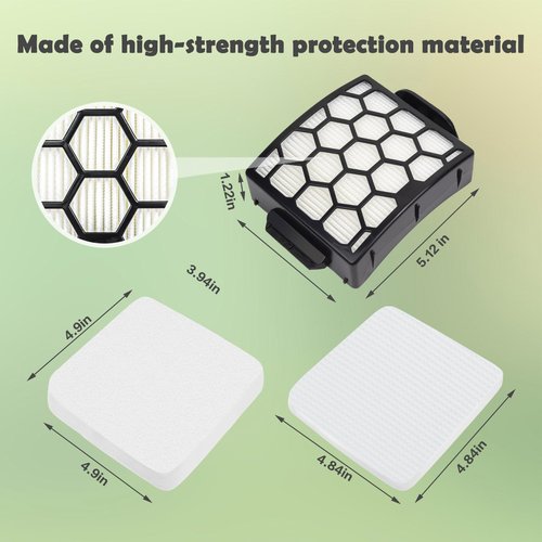 YUEYEE Filter Replacement for Shark LA300 LA301 LA322 LA351 LA500 LA502 LA555 LA360 LA362 LA401 LA455 LA702 Rotator Lift-Away ADV DuoClean PowerFins Upright Vacuum, Part XFFK320 & XHF320 2 HEPA 4 Foam